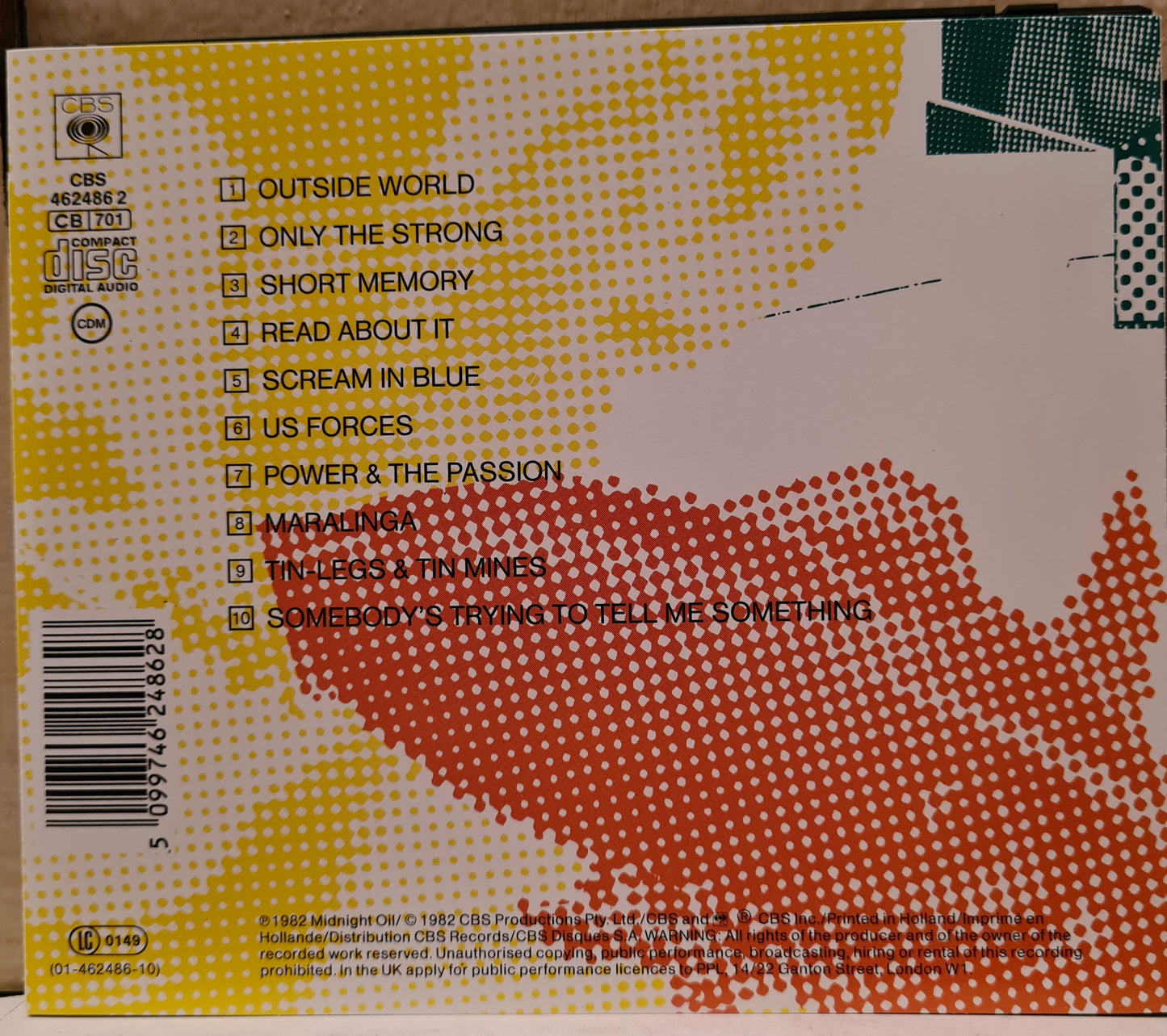 Midnight Oil ~ 10,9,8,7,6,5,4,3,2,1 (CD)