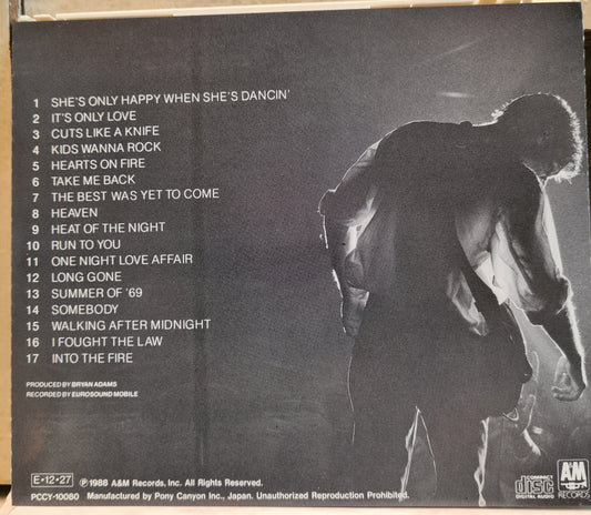 Bryan Adams ~ Live! Live! Live! (Japanese import CD)