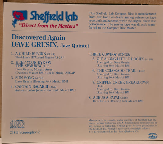 Dave Grusin ~ Discovered Again! (CD)