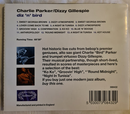 Charlie Parker / Dizzy Gillespie ~ Diz 'n' Bird (Import CD)