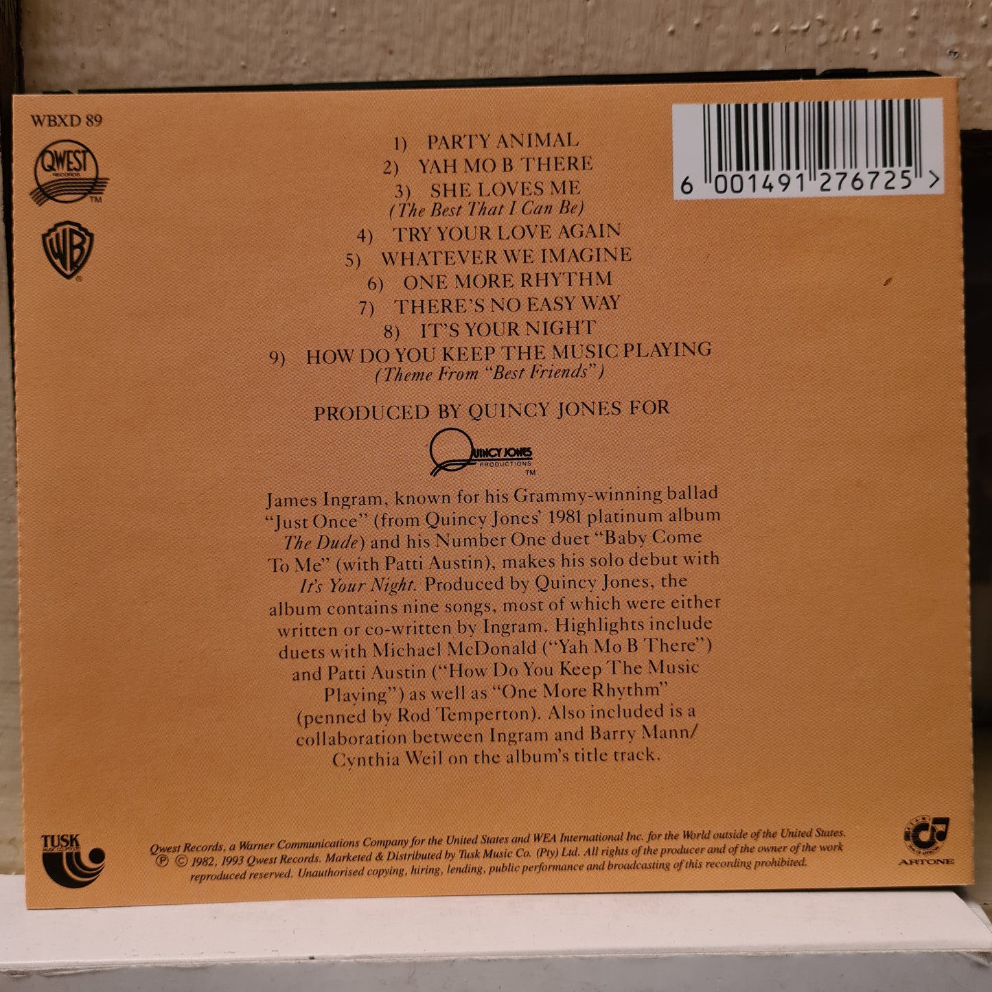 James Ingram ~ It's Your Night (CD)