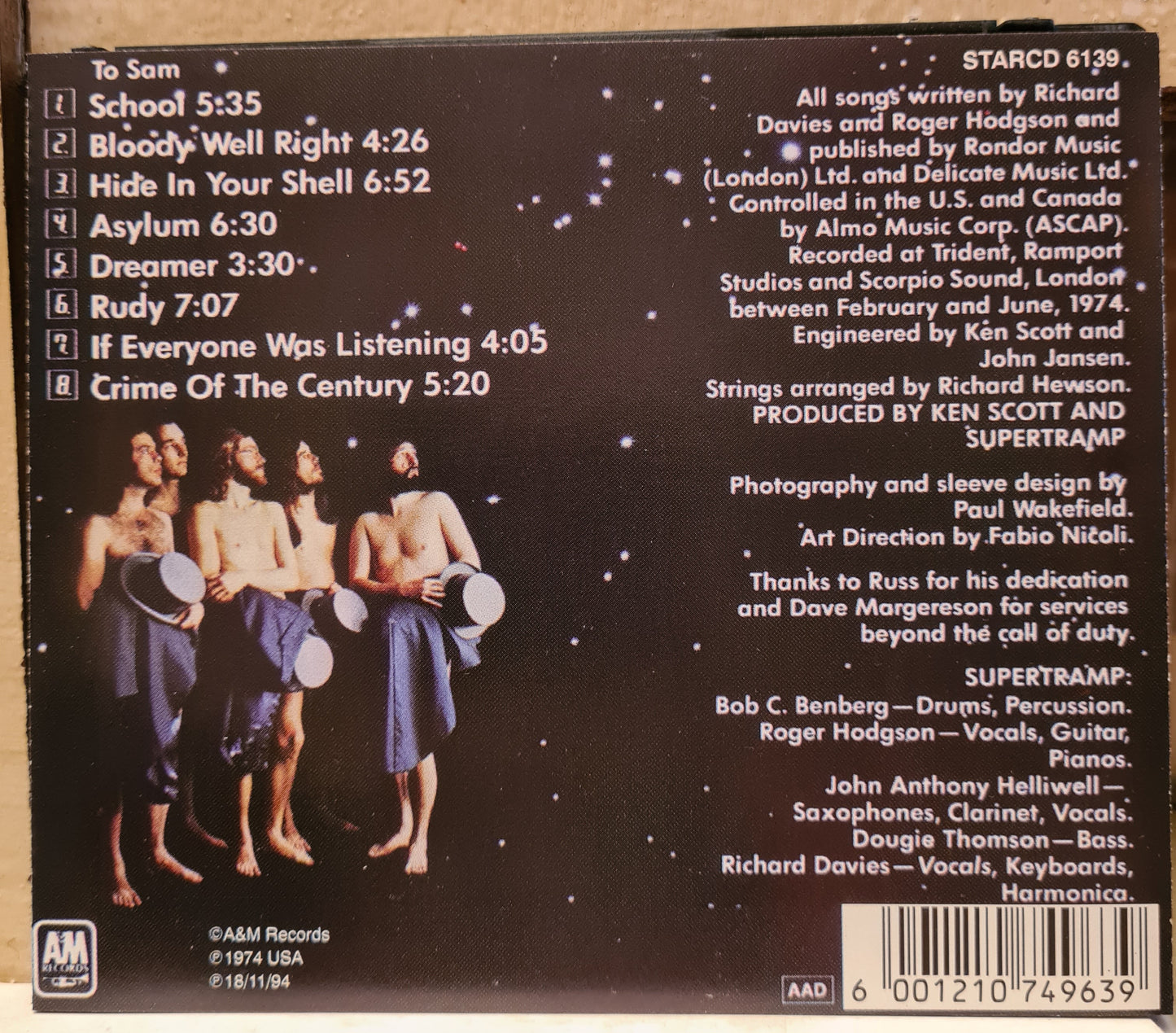 Supertramp ~ Crime of the Century (CD)