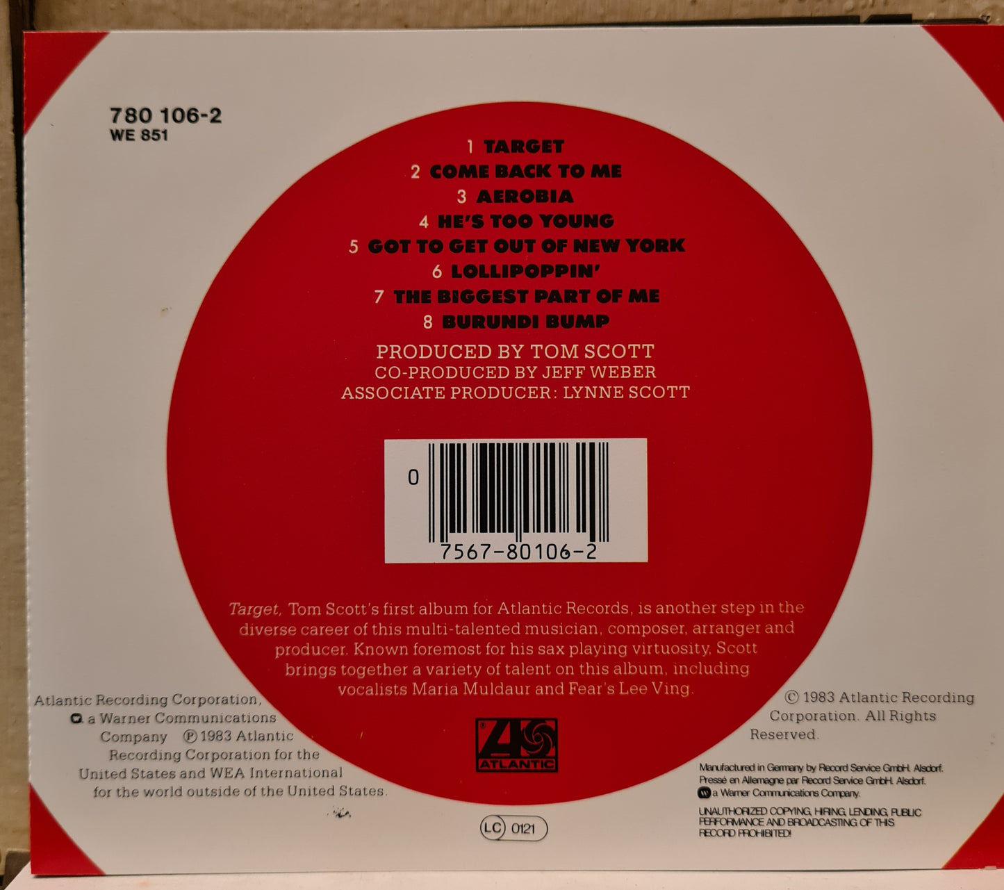 Tom Scott ~ Target (CD)