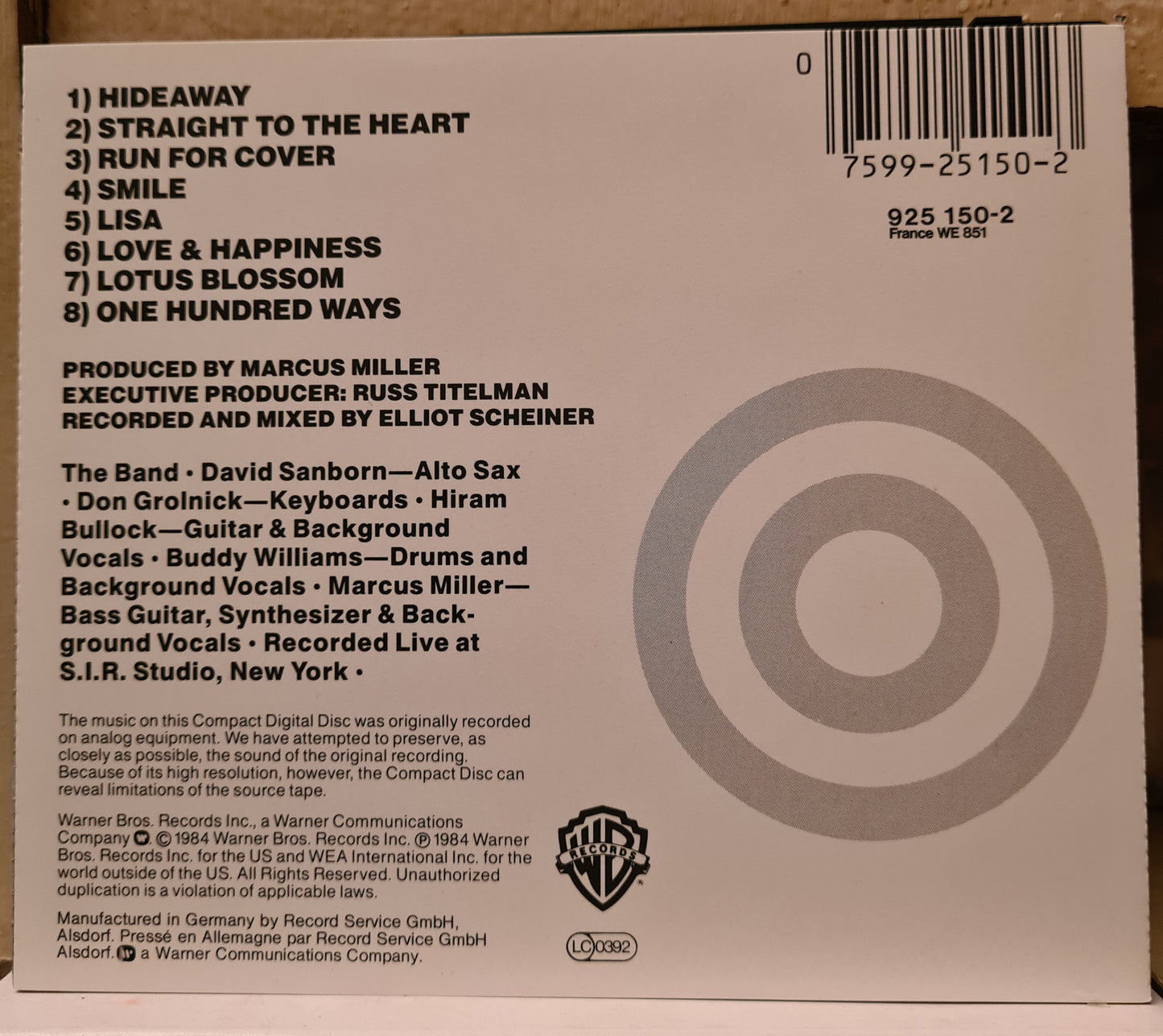 David Sanborn ~ Straight to the Heart (CD)