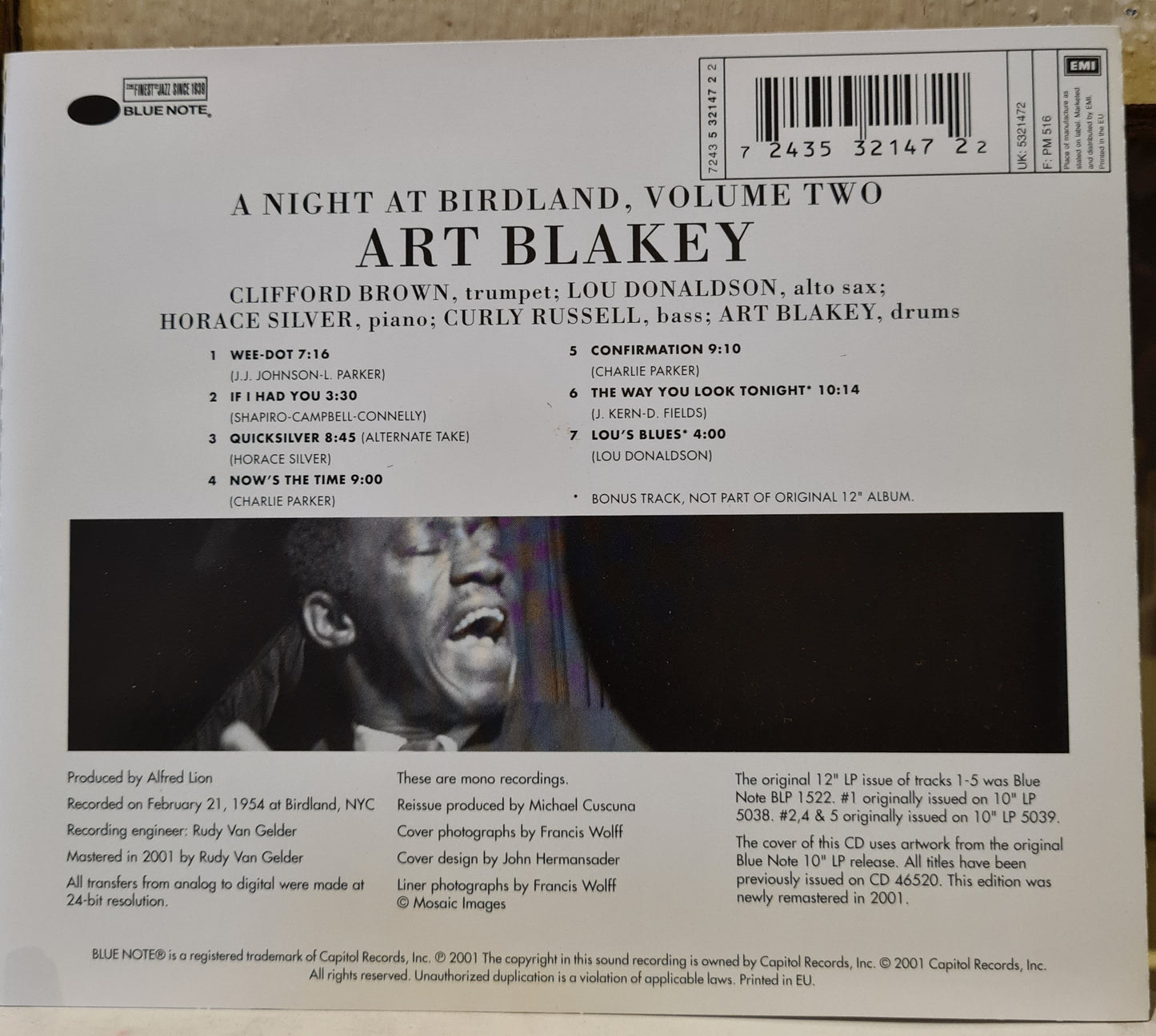 Art Blakey ~ A Night At Birdland, Vol Two (CD)