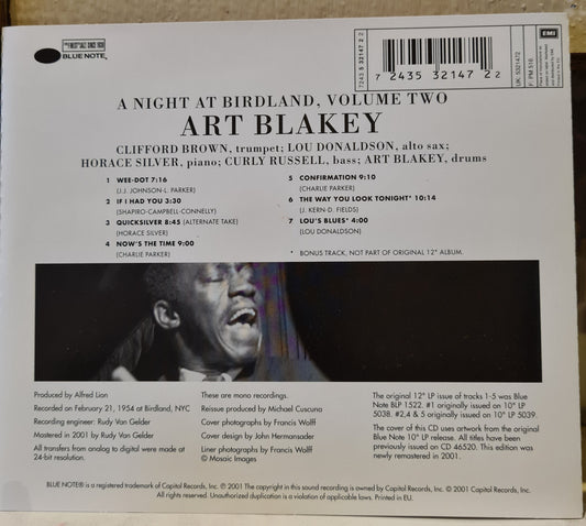 Art Blakey ~ A Night At Birdland, Vol Two (CD)