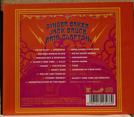 Cream ~ Royal Albert Hall - London May 2005 (2xCD)