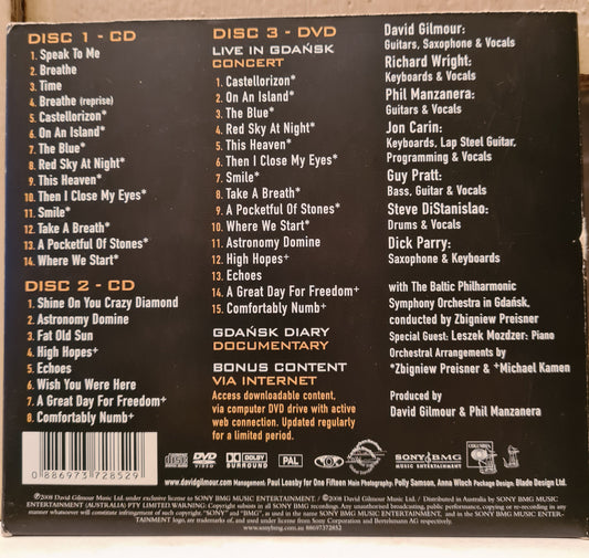 David Gilmour ~ Live in Gdansk (2xCD & 1xDVD)