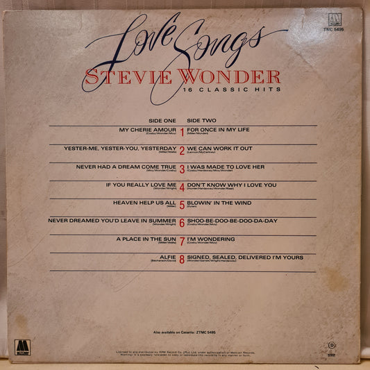 Stevie Wonder ~ Love Songs (Vinyl - RSA)
