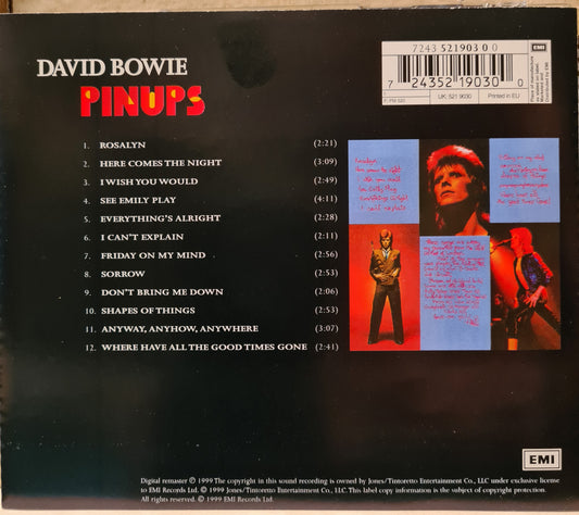 David Bowie ~ Pinups (CD - UK)