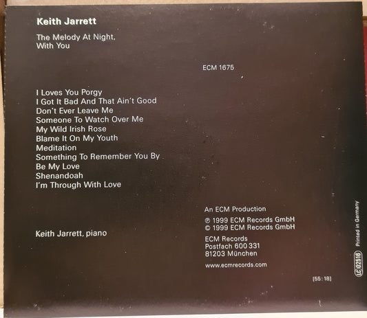 Keith Jarrett ~ The Melody at Night, with You (CD-Germany) ECM 1675