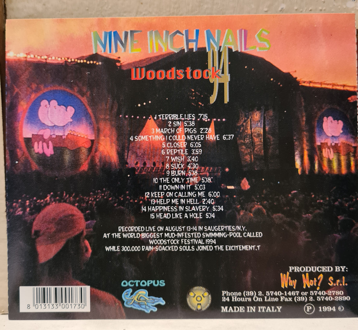 Nine Inch Nails ~ Woodstock 94 (CD - Italy)