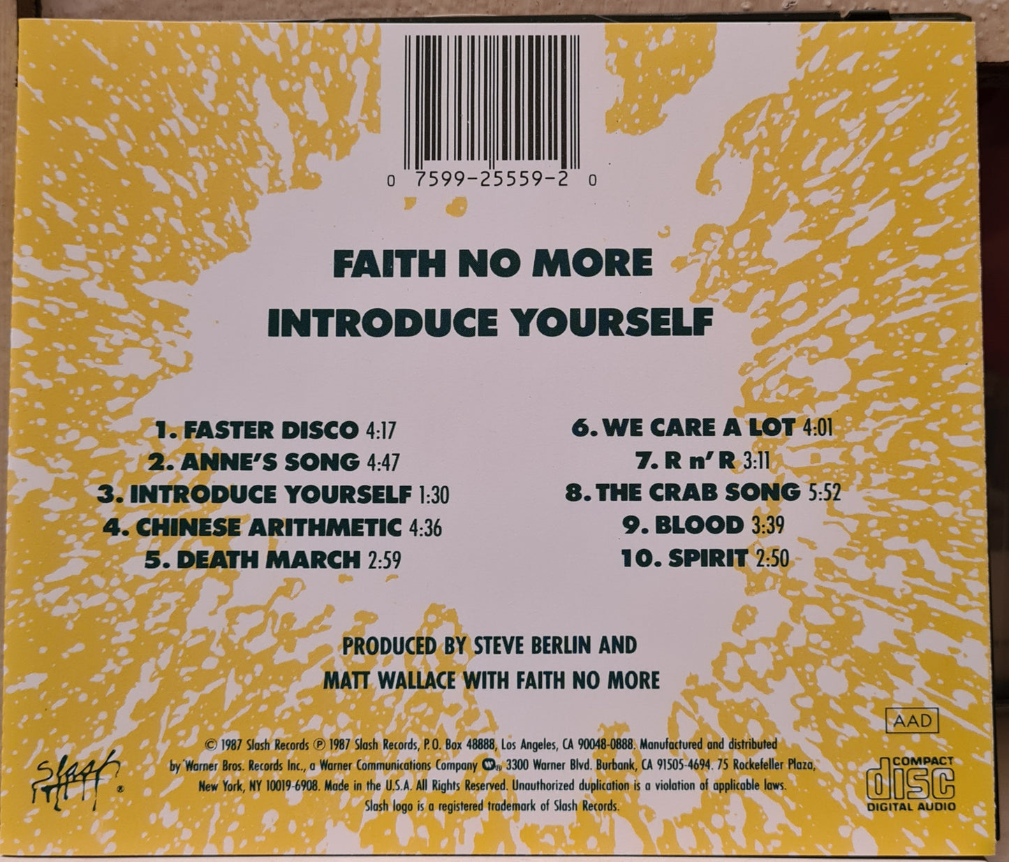 Faith No More ~ Introduce yourself (CD - USA)