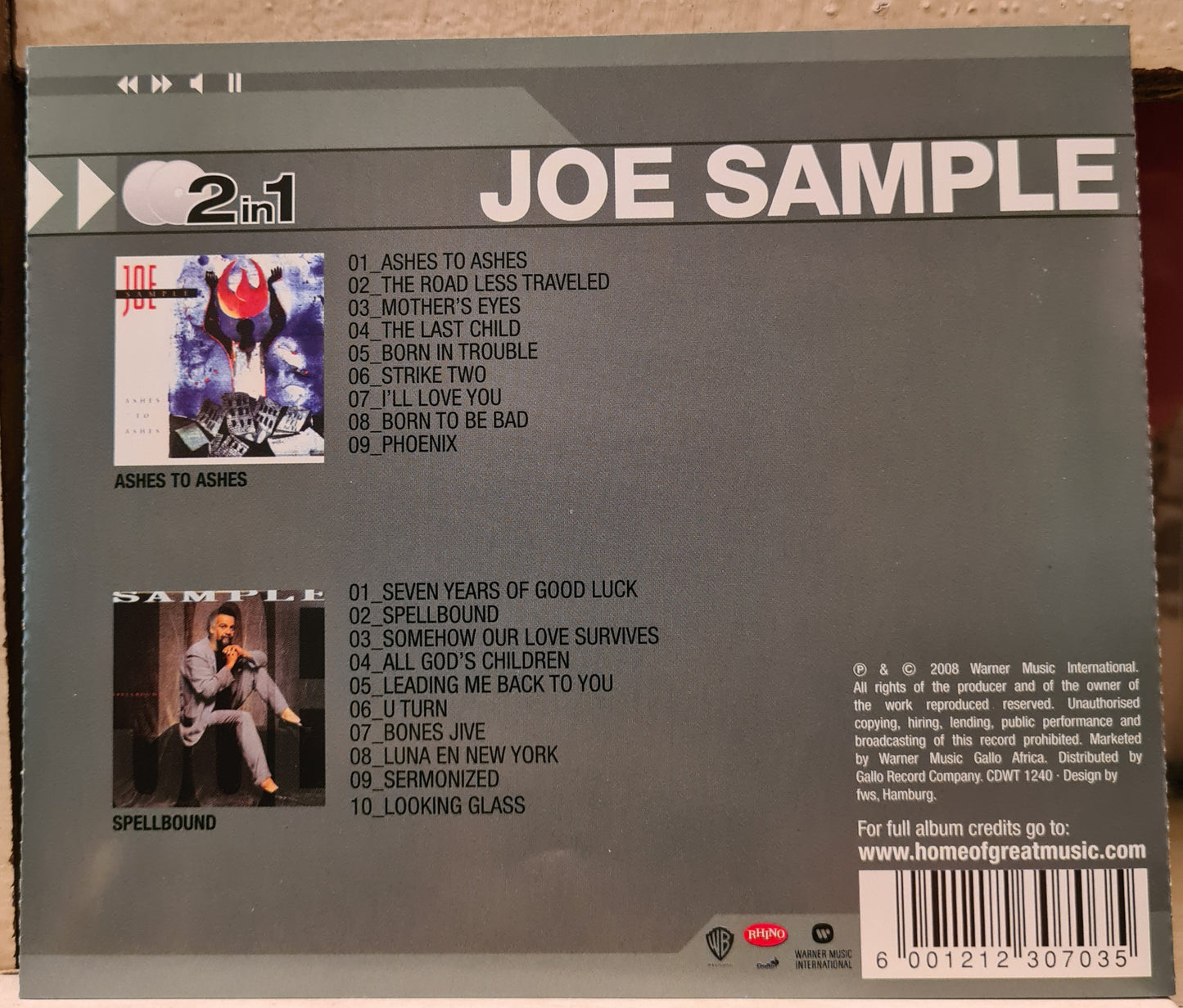 Joe Sample ~ 2in1 (2xCD-RSA)