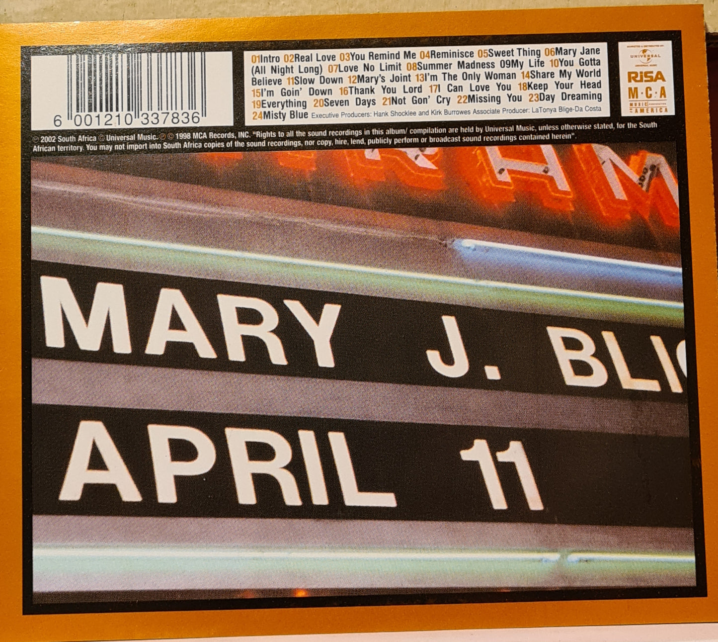 Mary J Blige ~ The Tour (CD)