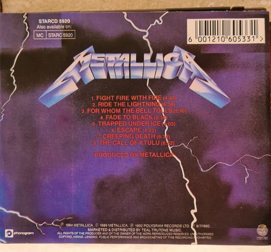 Metallica ~ Ride the Lightning (CD)