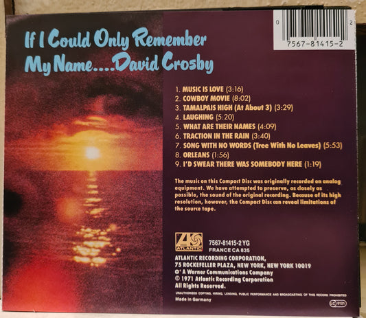 David Crosby ~ If I Could only Remember My Name... (CD - German)