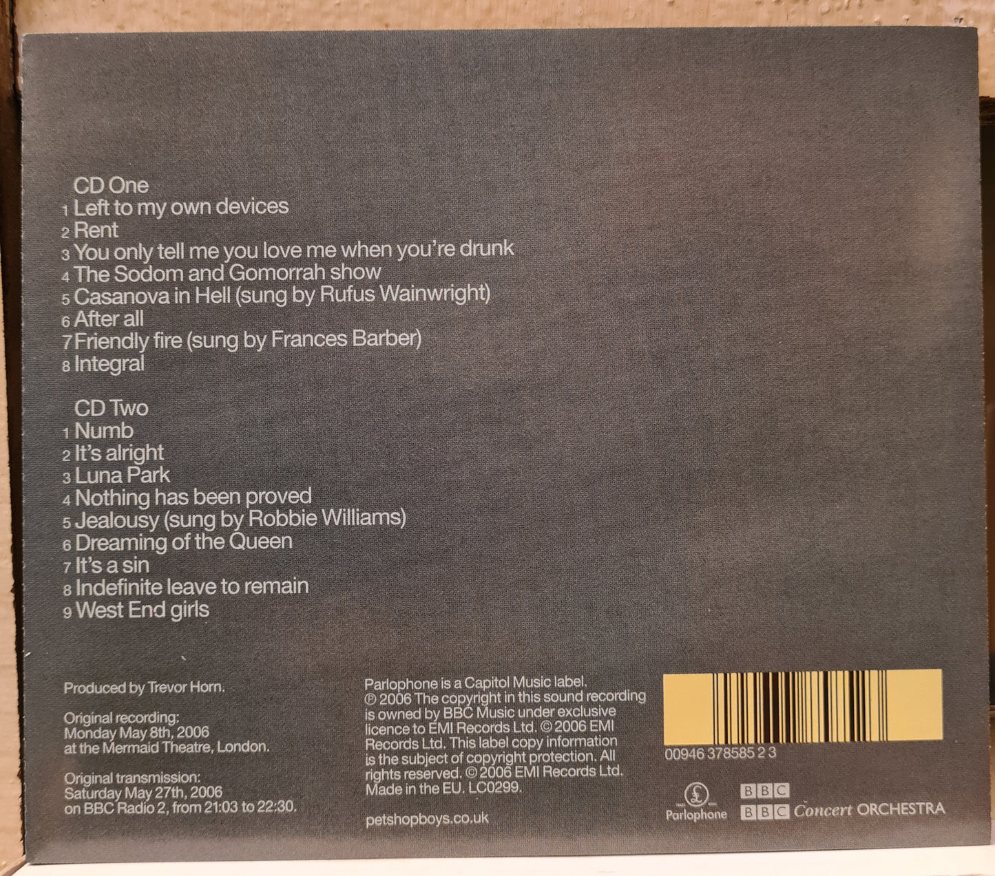 Pet Shop Boys ~ Concrete (2xCD - UK)