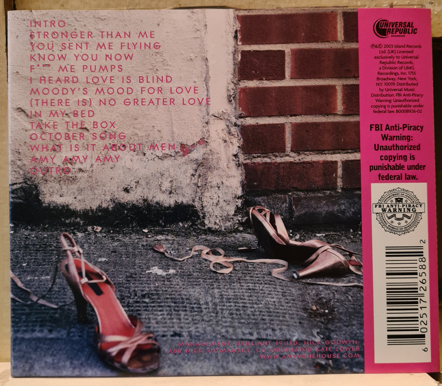 Amy Winehouse ~ Frank (CD - USA)