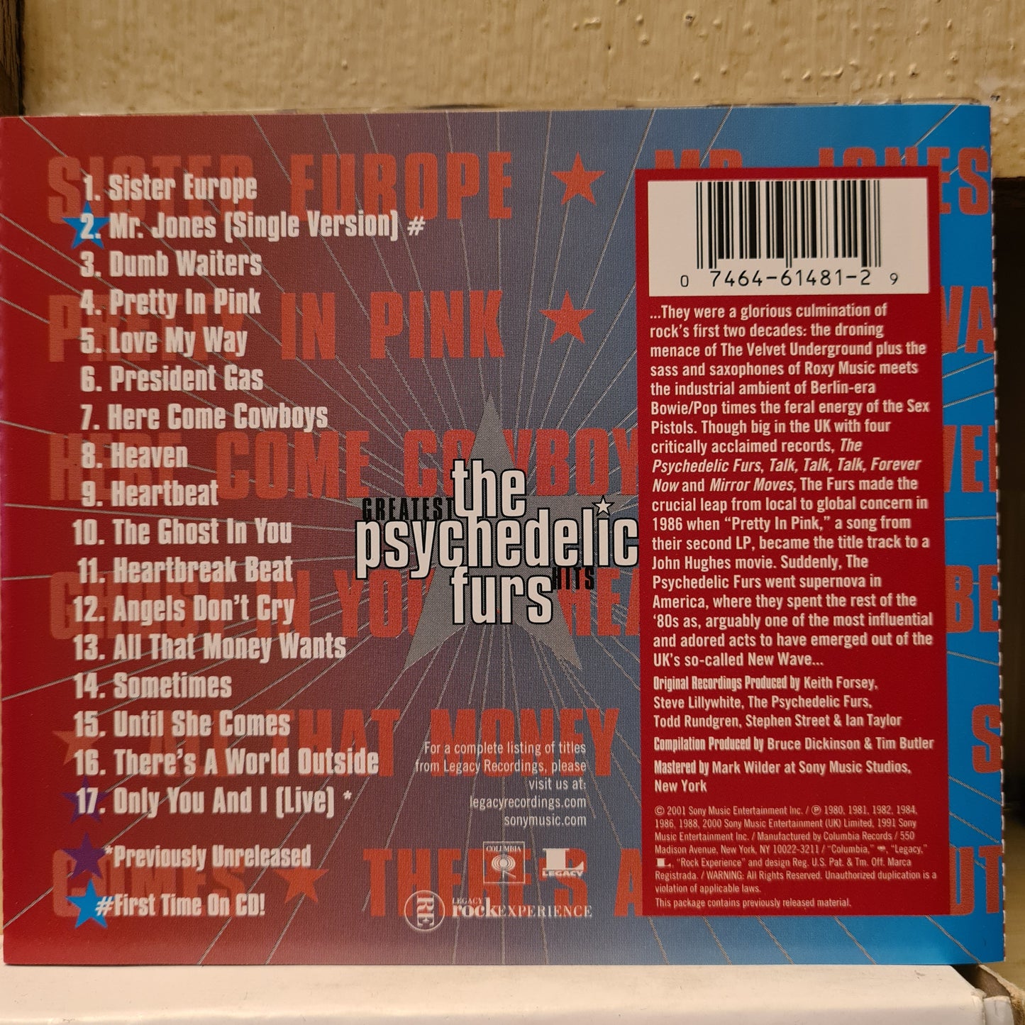 The Psychedelic Furs ~ Greatest Hits (CD USA)