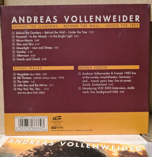 Andreas Vollenweider ~ Behind the Gardens (CD - EU) (CD - EU)