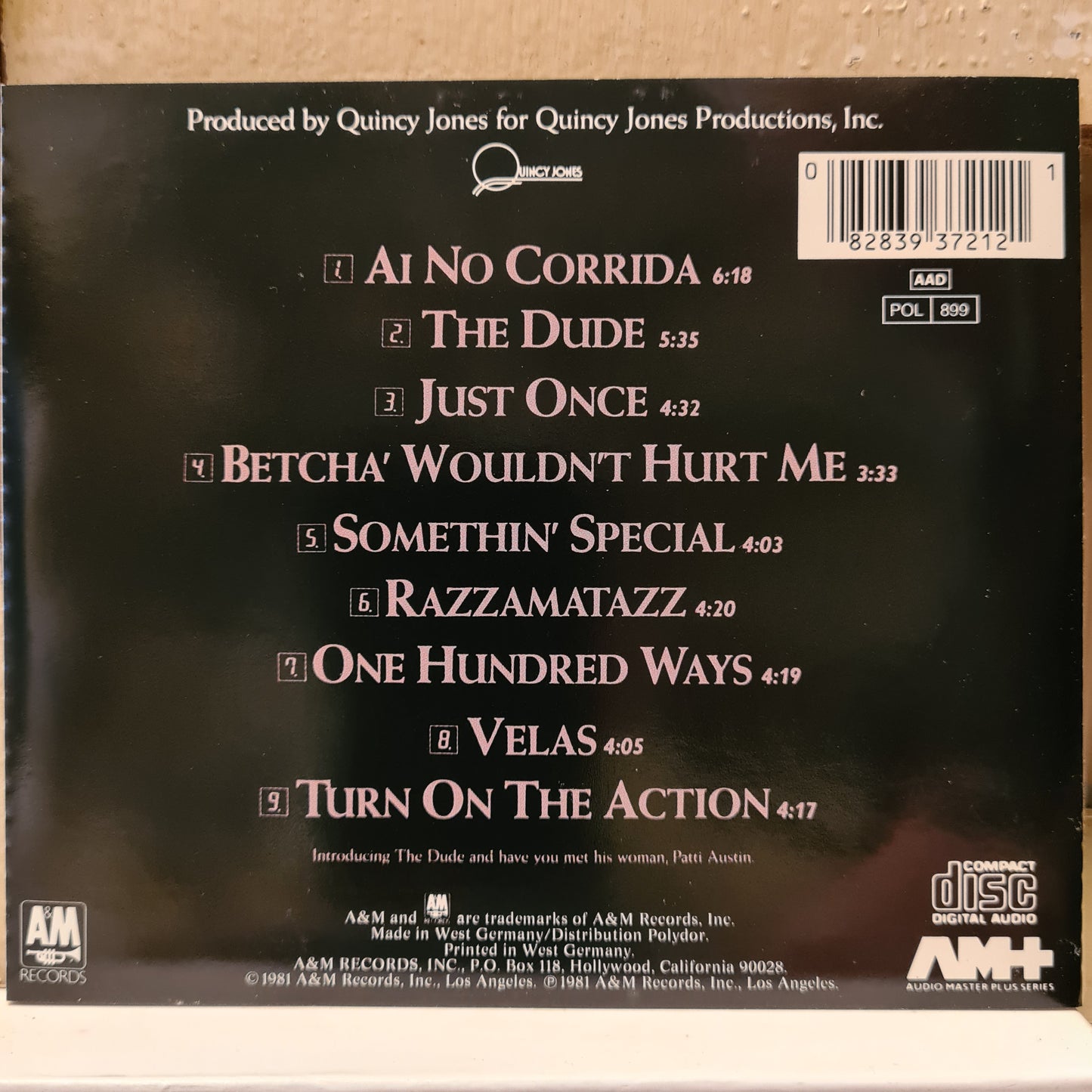 Quincy Jones ~ "The Dude" (CD - EU)