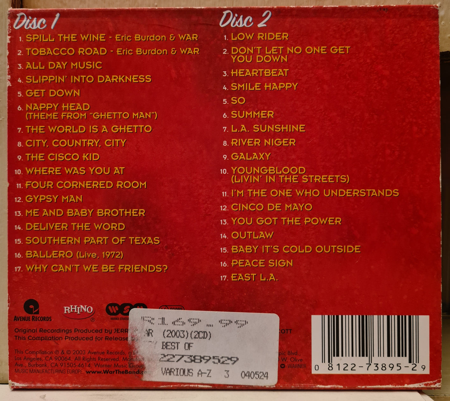 War ~ The very best of (2xCD - German)