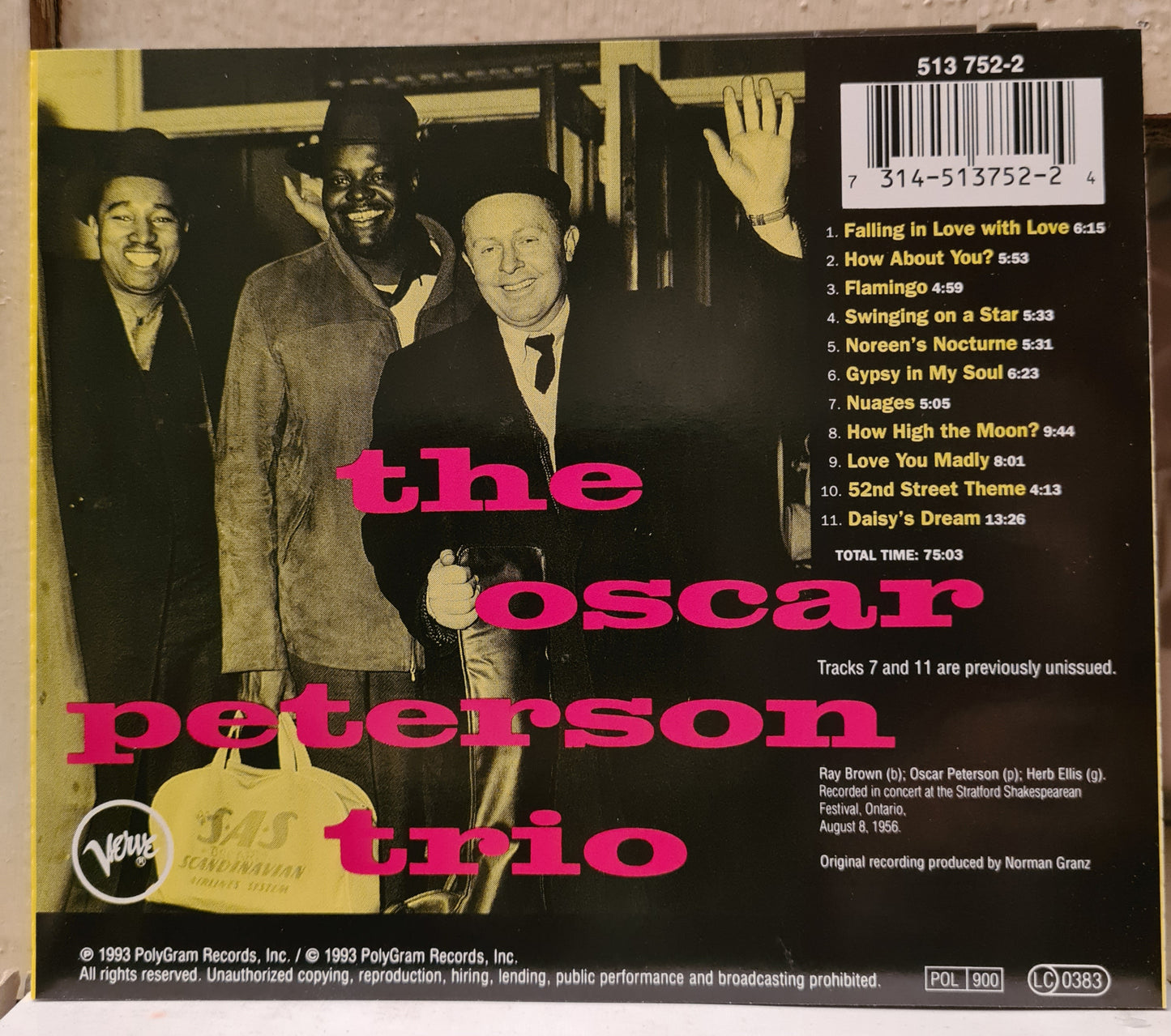 The Oscar Peterson Trio ~ At the Stratford Shakespearean Festival (CD)