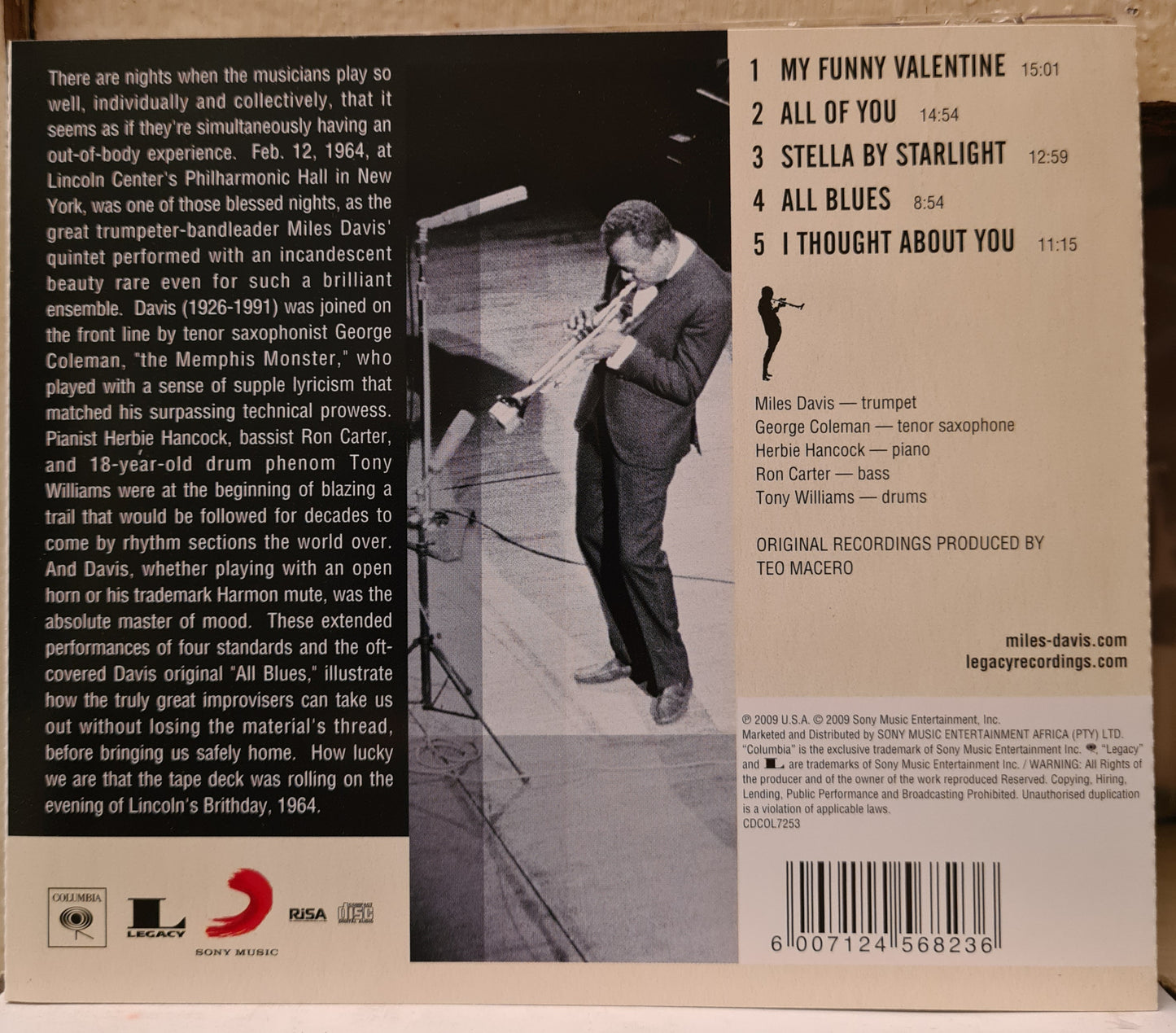 Miles Davis ~ My Funny Valentine - In Concert (CD)