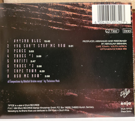 Abdullah Ibrahim ~ Knysna Blue (CD - RSA)