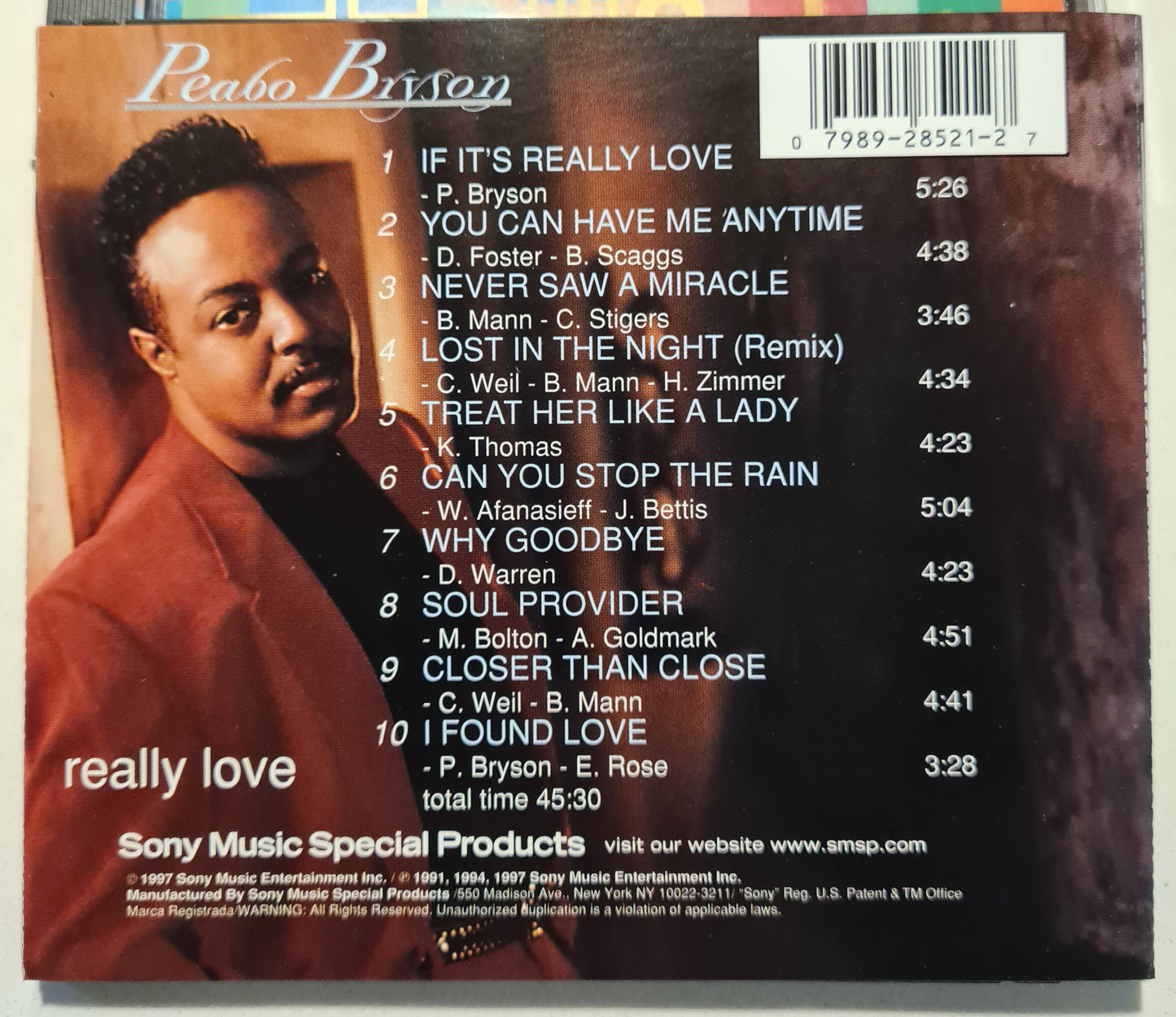 Peabo Bryson ~ Really Love (CD - USA)