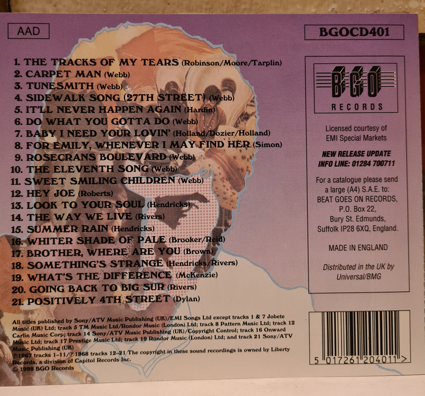 Johnny Rivers ~ Rewind | Realization (CD-UK)