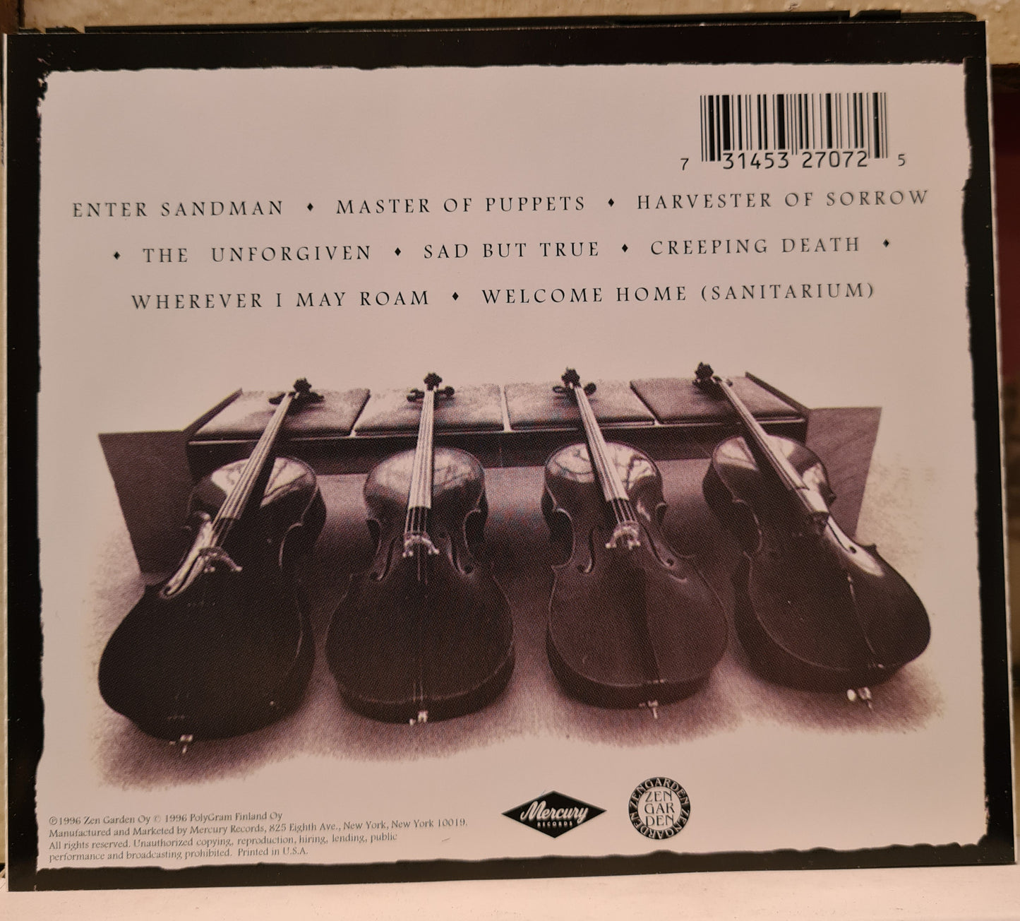 Apocalyptica ~ Plays Metallica by Four Cellos (CD-USA)