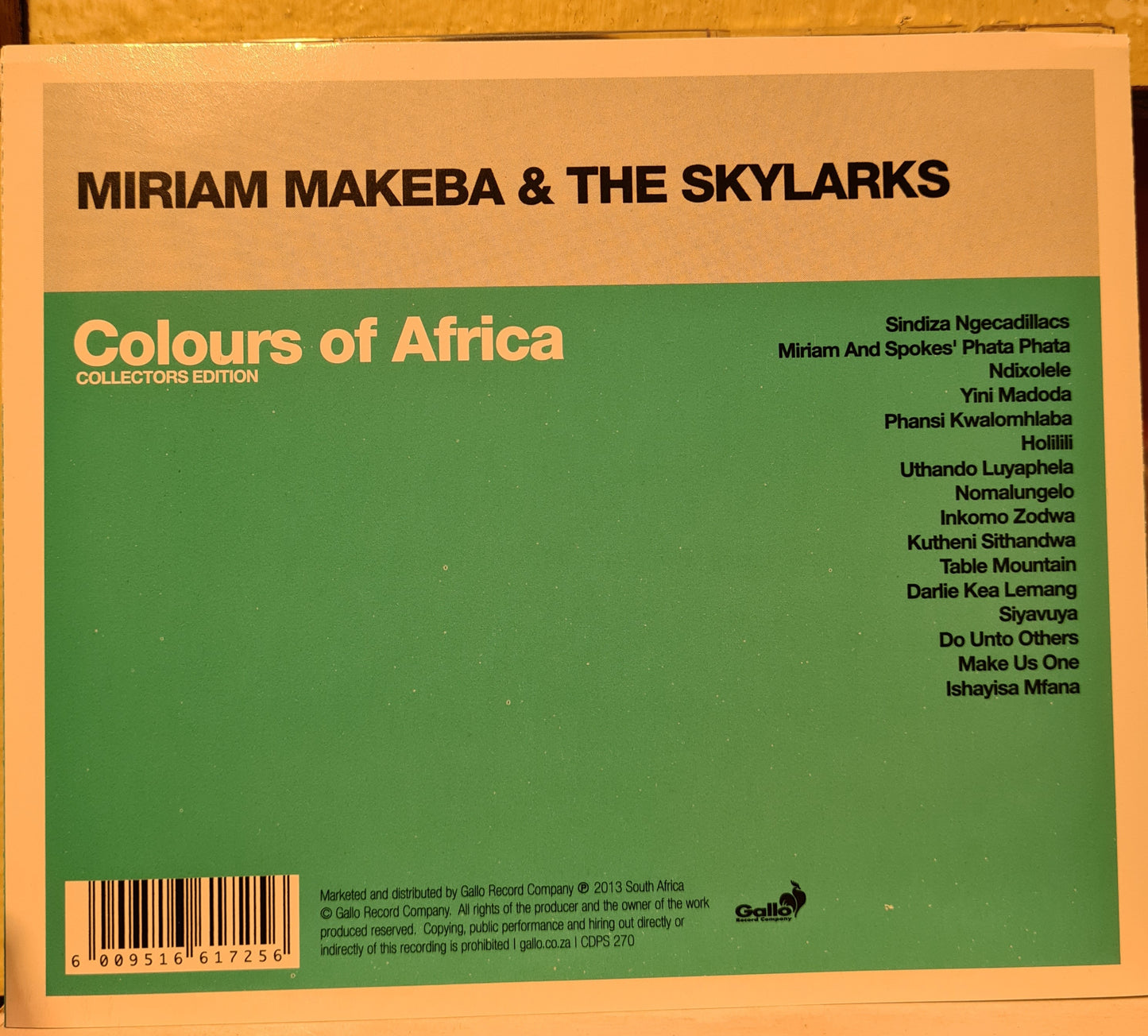Miriam Makeba & the Skylarks ~ Colours of Africa (CD-RSA)