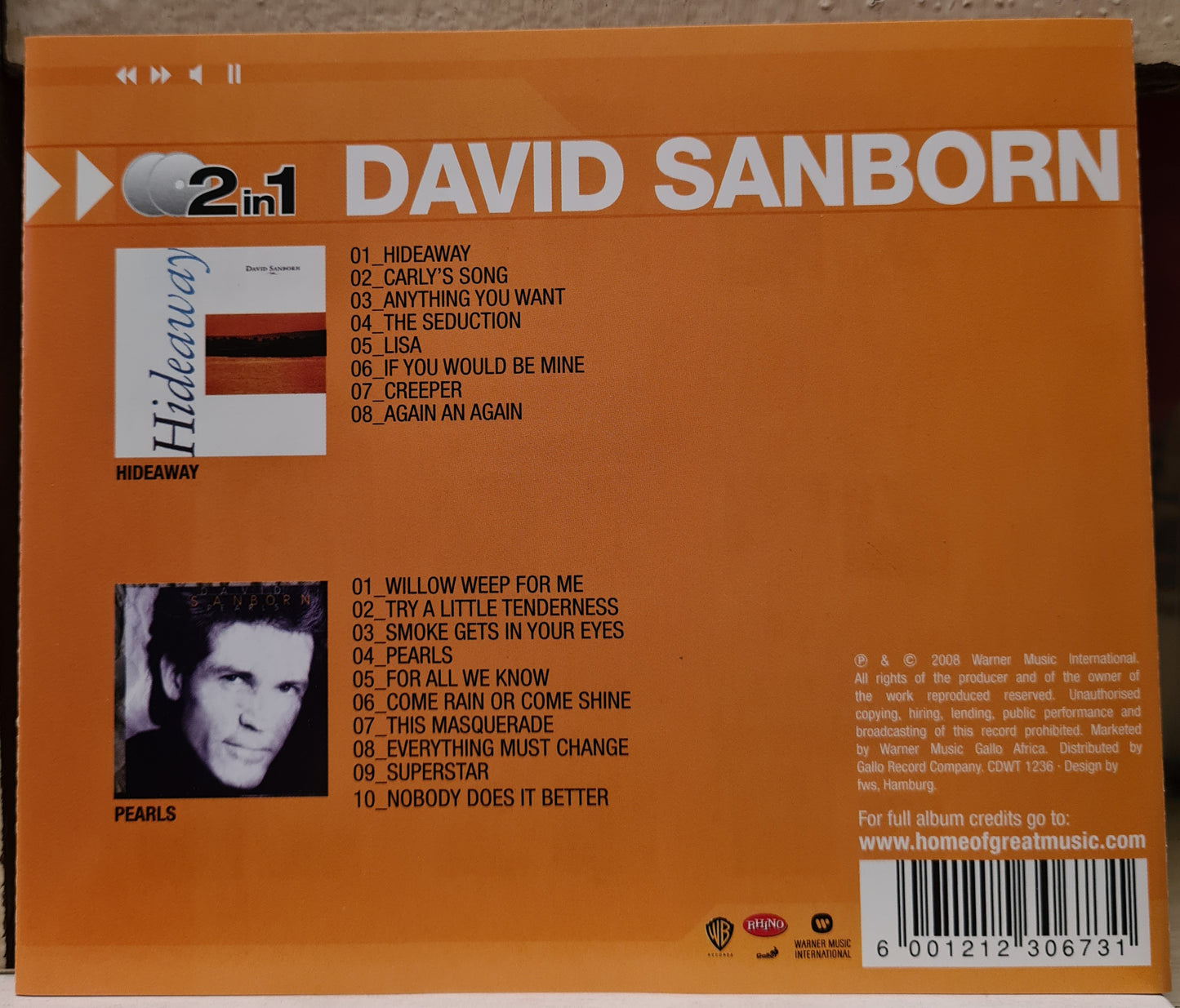 David Sanborn ~ 2in1 (2xCD - RSA)