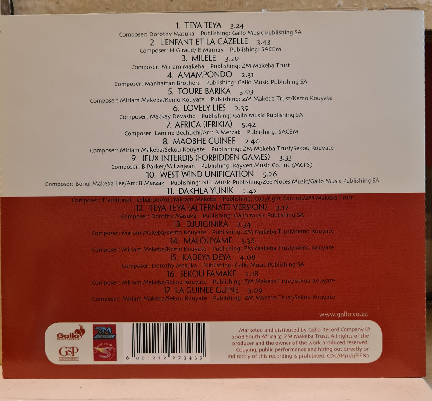 Miriam Makeba ~ The Guinea Years (CD-RSA)