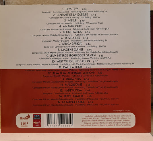 Miriam Makeba ~ The Guinea Years (CD-RSA)