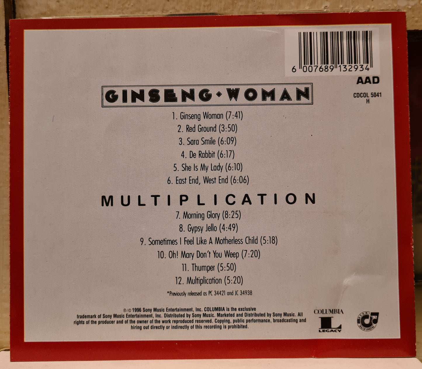 Eric Gale ~ Ginseng Woman / Multiplication (CD - RSA)