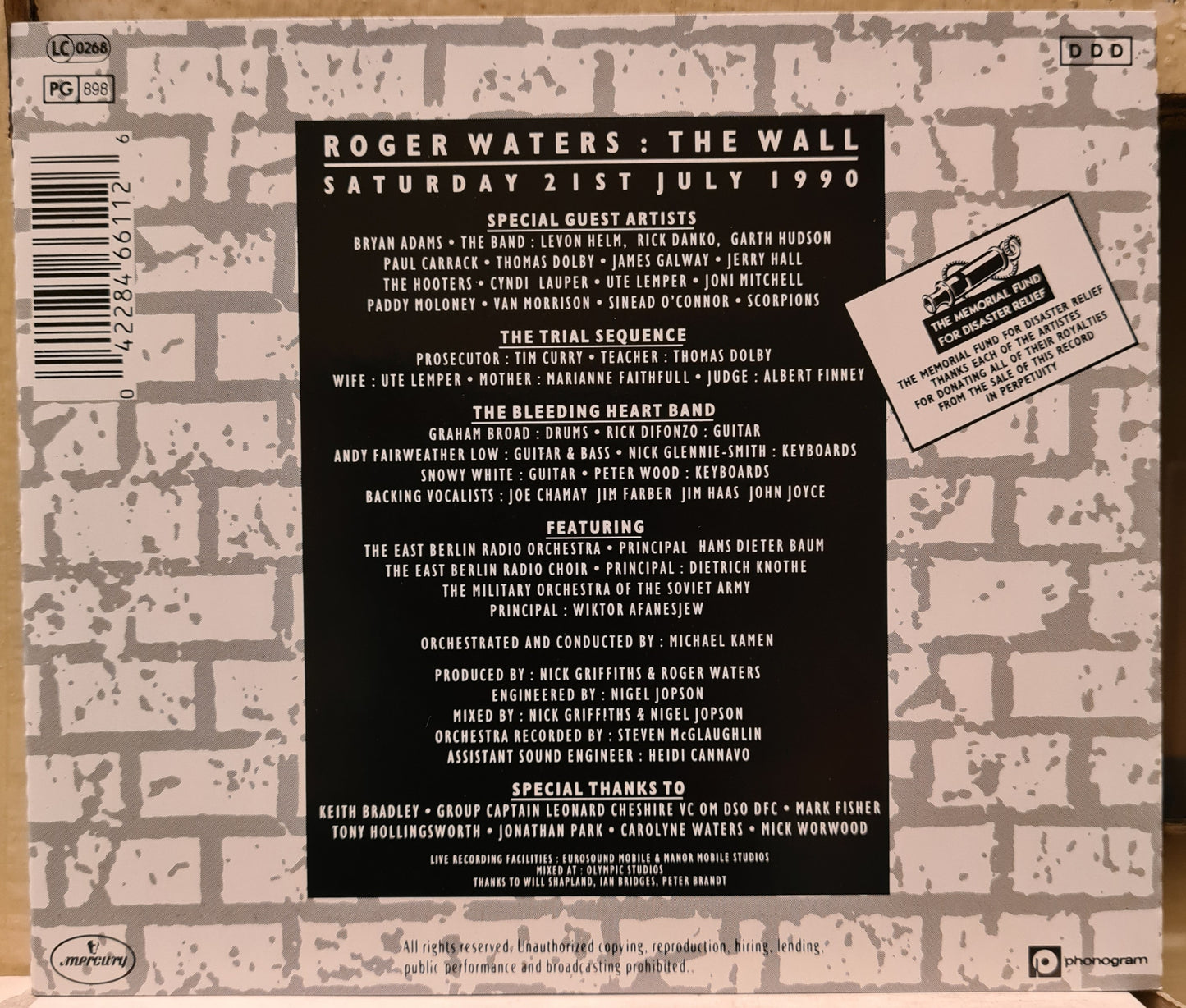 Roger Waters - The Wall - Live in Berlin (2xCD - EU)