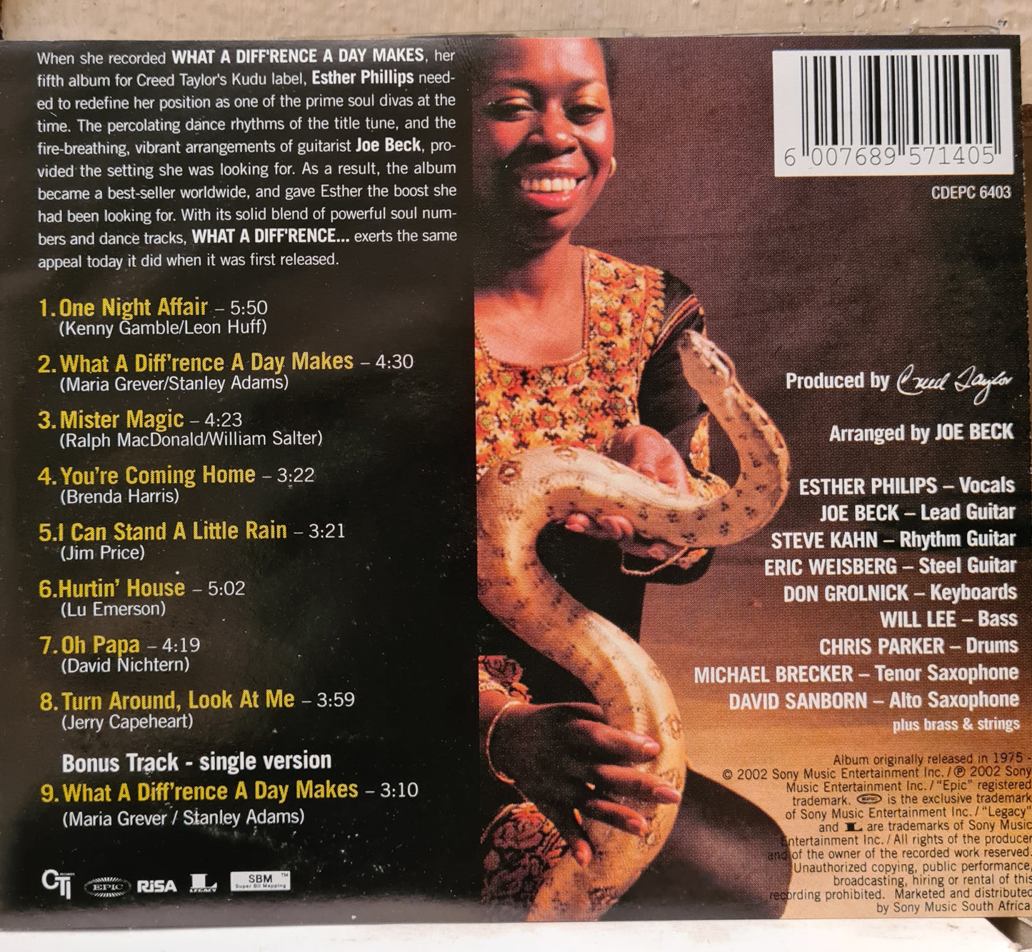 Esther Phillips w/Beck ~ What a difference a day makes (CD)