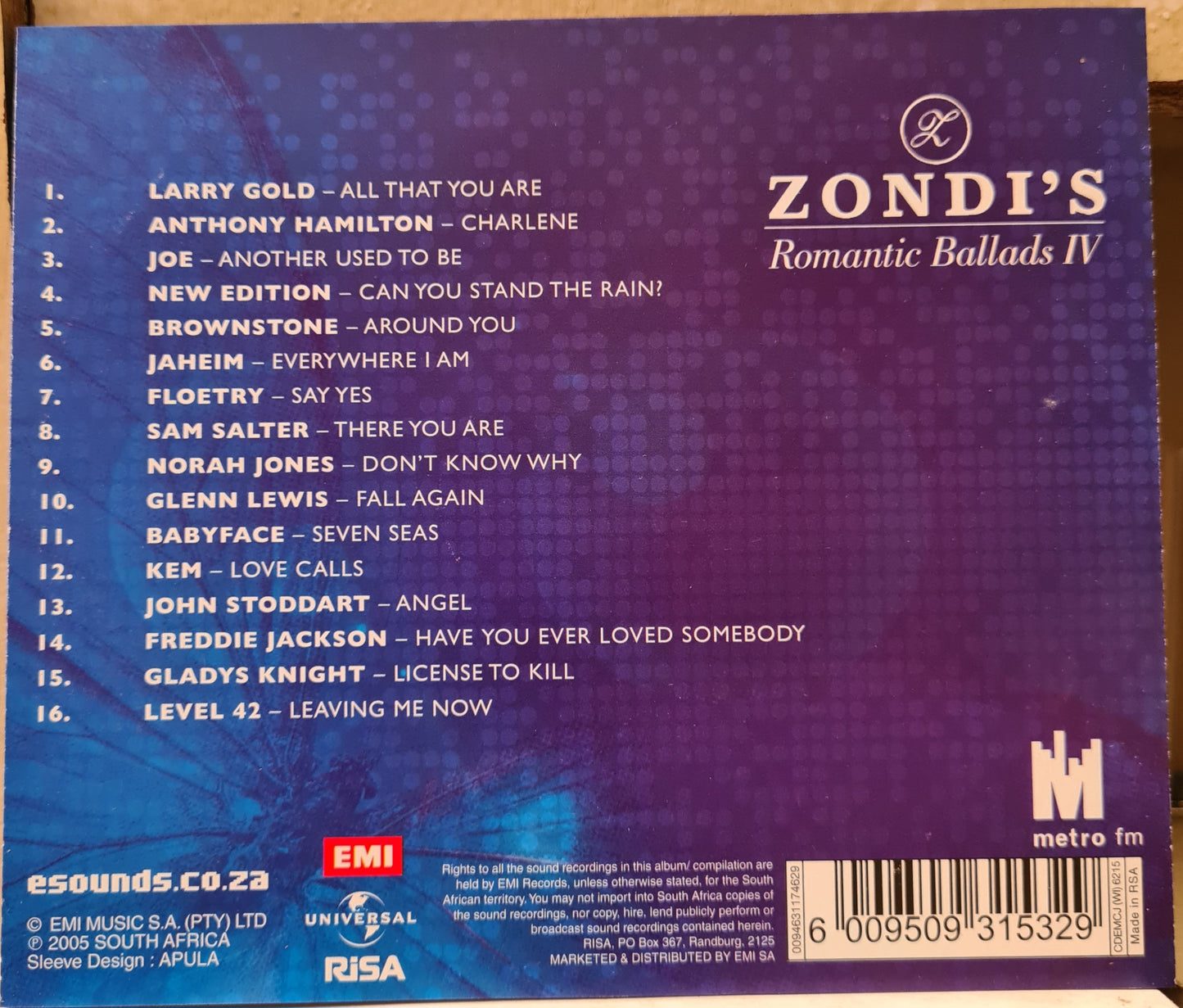 Zondi's Romantic Ballads IV (CD)