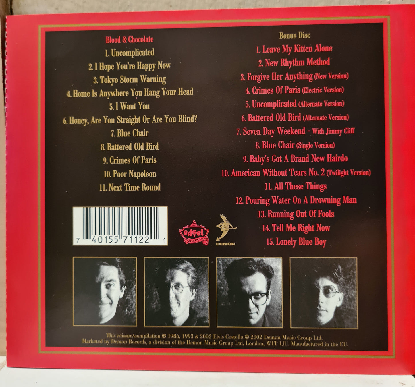 Elvis Costello & the Attractions ~ Blood & Chocolate (2xCD - EU)