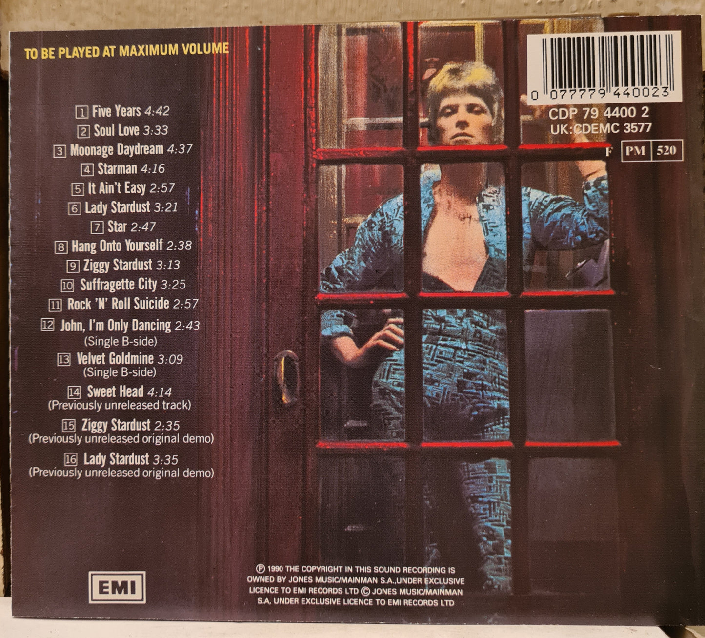 David Bowie ~ Rise and Fall of Ziggy Stardust (CD-UK)