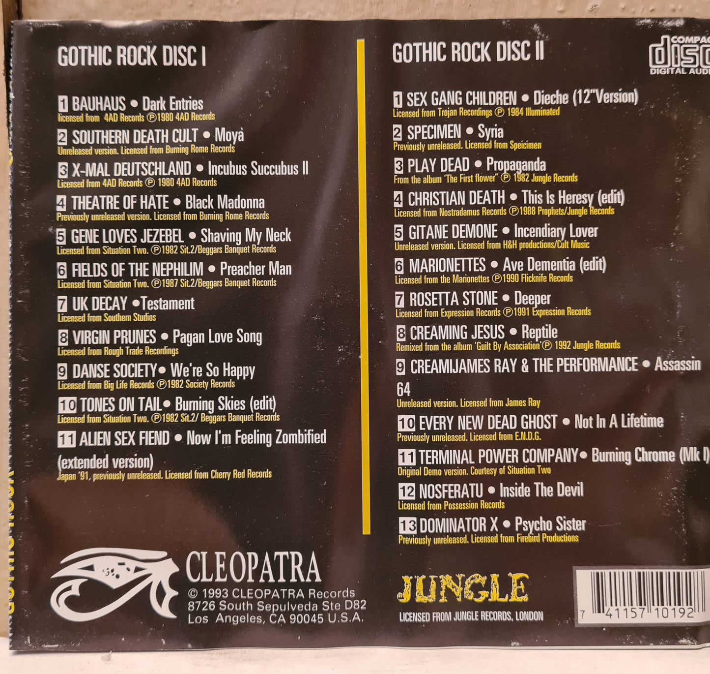 Gothic Rock (2xCD - USA)
