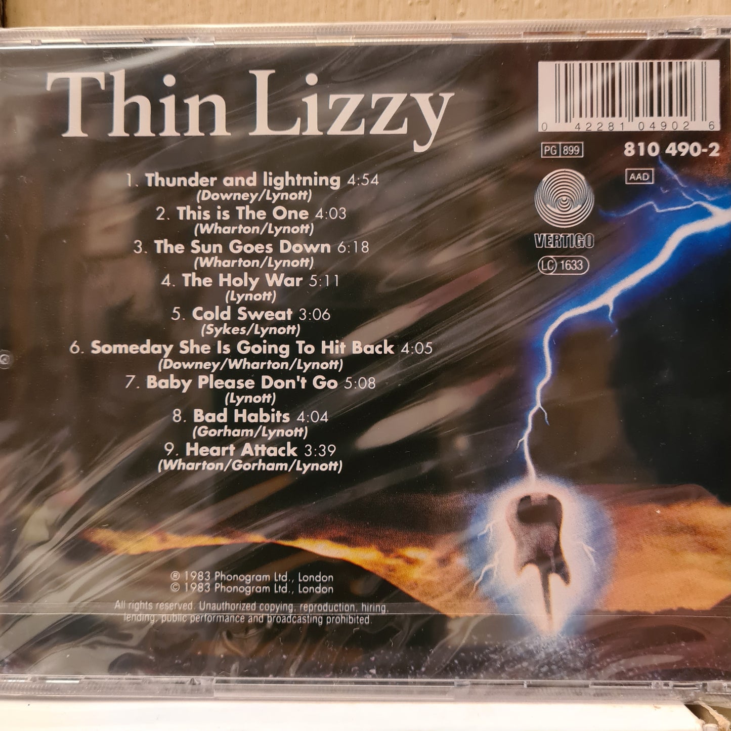 Thin Lizzy ~ Thunder and Lightning (CD ~EU)