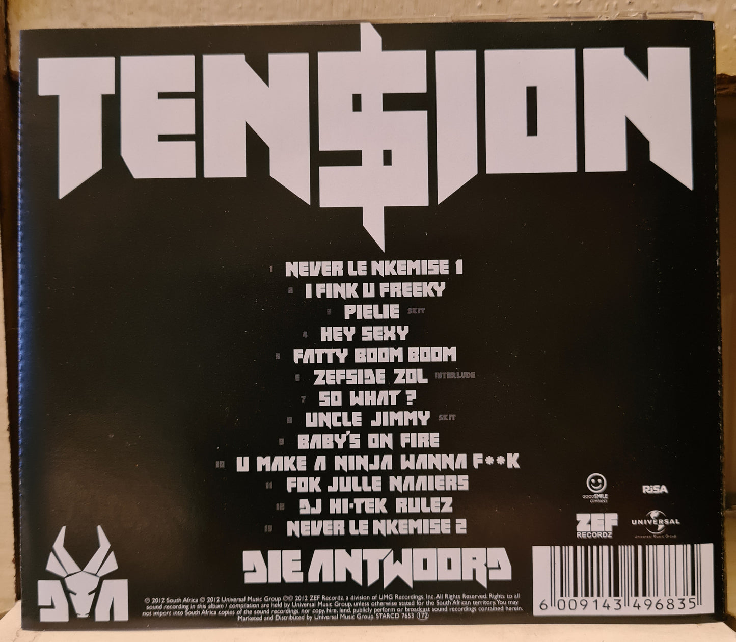 Die Antwoord ~ Tension (CD)