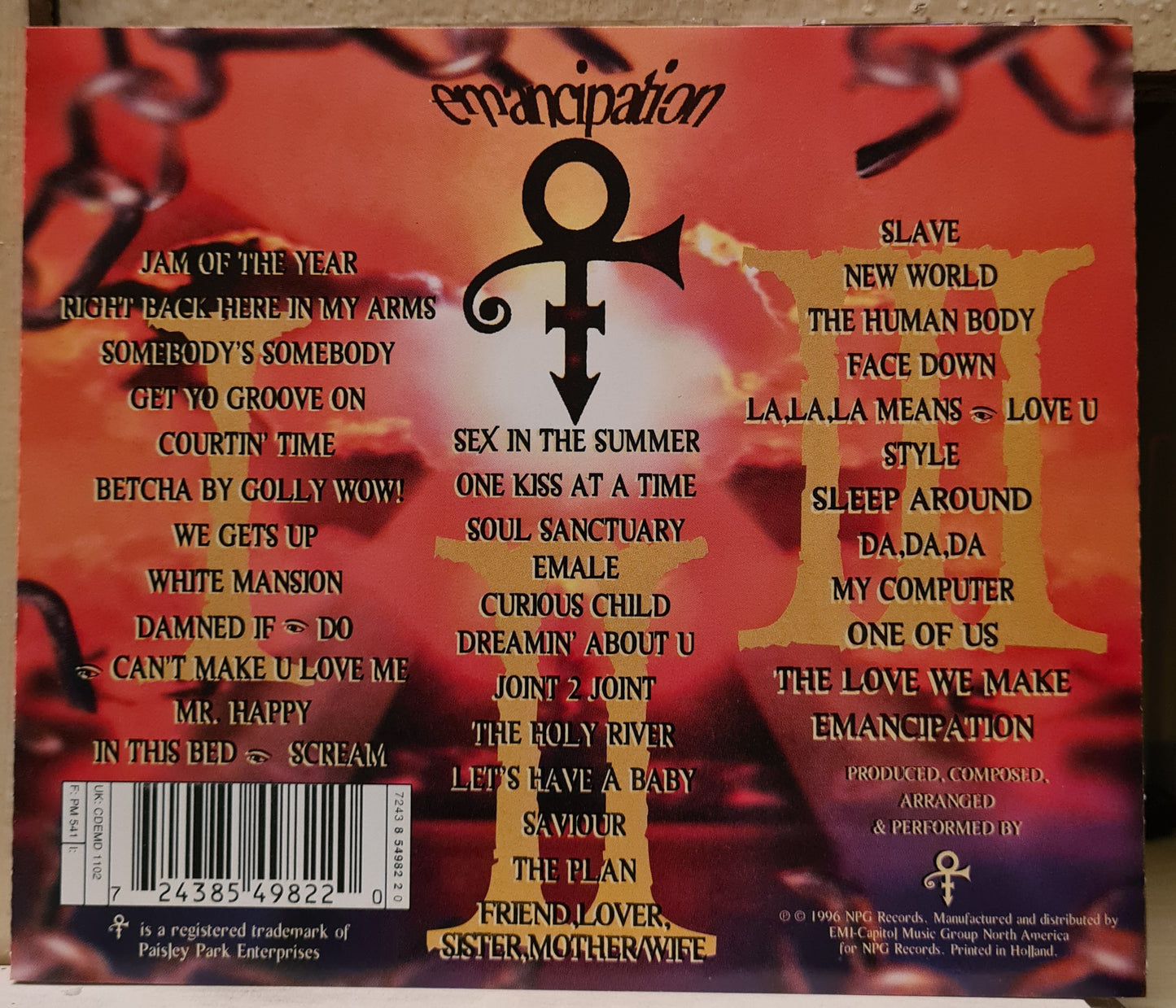 The Artist (Prince) ~ Emancipation (3xCD - EU)